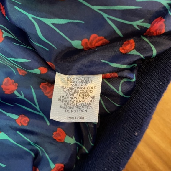 Disney Princess Belle Navy Blue Bomber Jacket - Picture 10 of 10